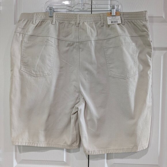 Duke Men's Relaxed Fit Jean Shorts Size 48 Light Beige NWT, 100% Cotton, Elastic - Picture 6 of 13